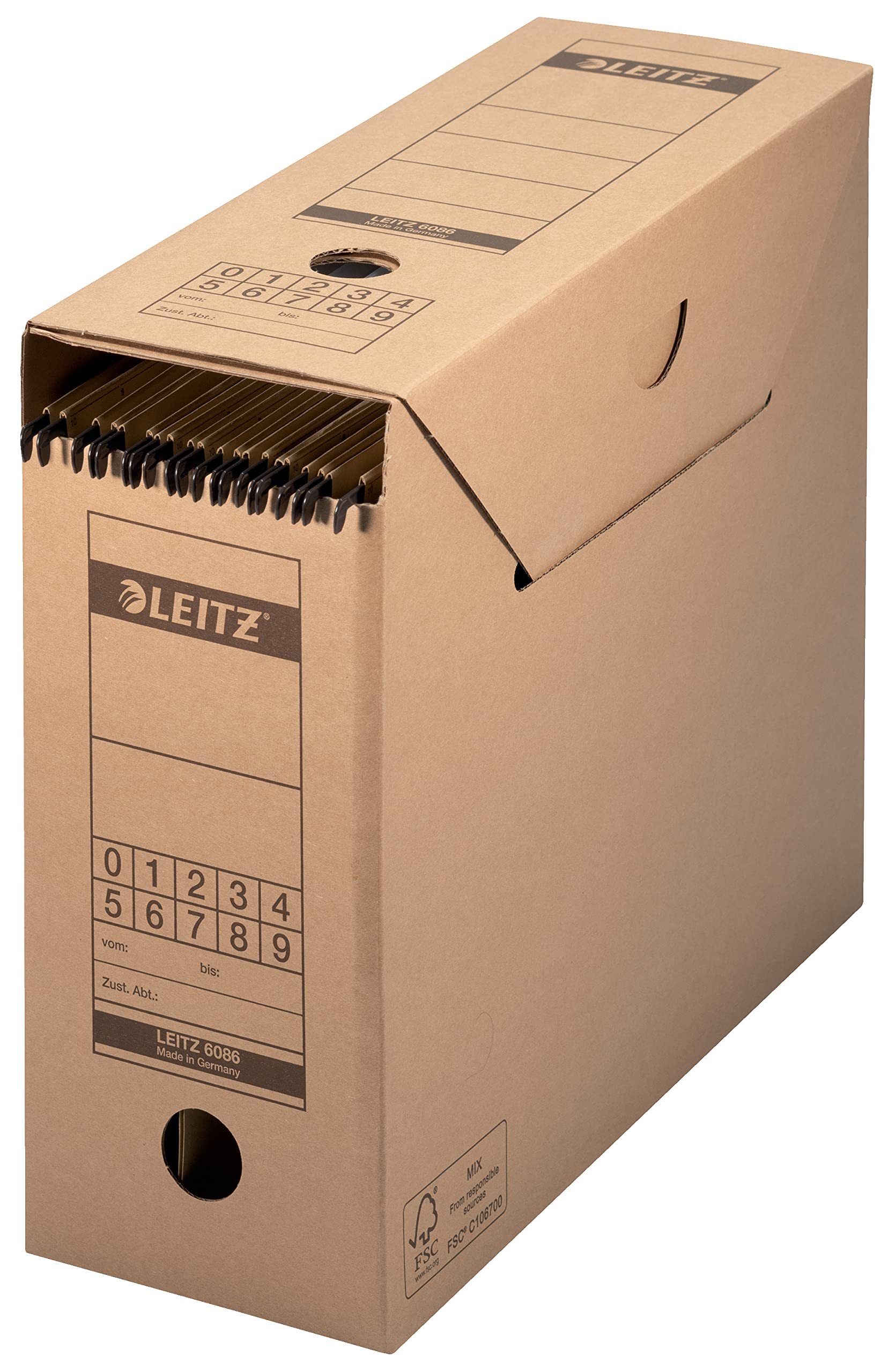 Amazon.com: Leitz Premium archive box with flap, 10 pieces, 100